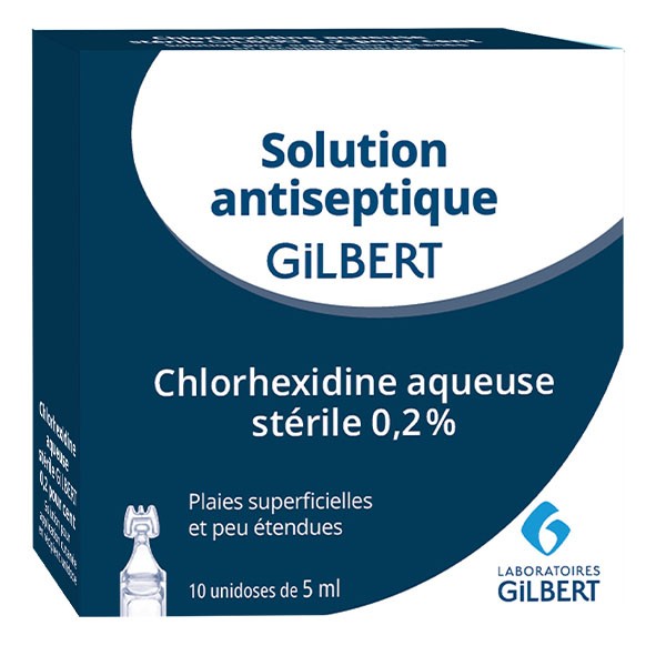 Chlorhexidine aqueuse 0,2 % Gilbert unidose