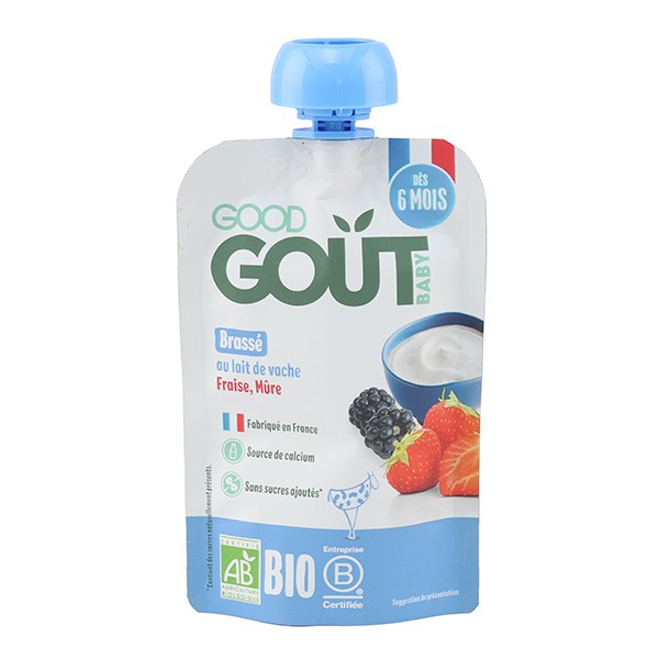 Good Goût brassé au lait de vache fraise mûre bio