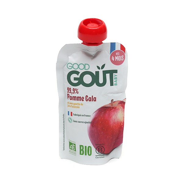 Good Goût Compote pomme gala bio - Dès 4 mois - Sans sucres ajoutés