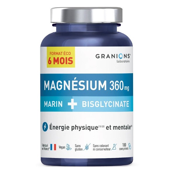 Granions Magnésium Marin + Bisglycinate 360 mg comprimés