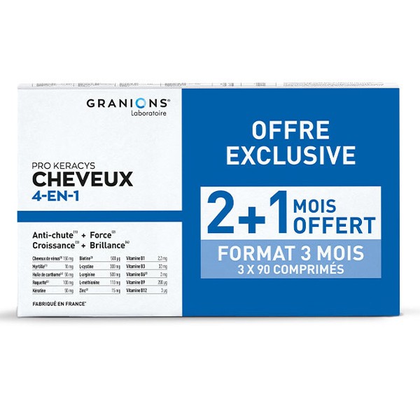 Granions Pro Keracys Cheveux 4 en 1 comprimés