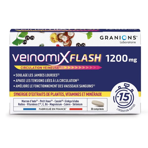 Granions Veinomix Flash 1200 mg comprimés