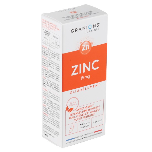 Granions Zinc 15 mg gélules