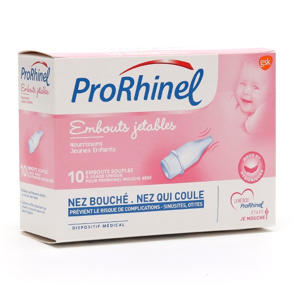 Prorhinel Embout Nasal Jetable Pour Mouche Bebe Nez Bouche