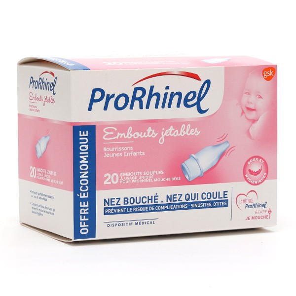 Prorhinel Embout Nasal Jetable Pour Mouche Bebe Nez Bouche