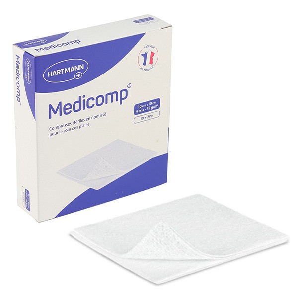 Medicomp compresses non tissées 10 cm x 10 cm