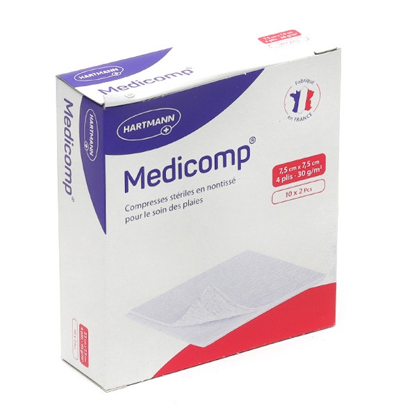 Compresses Stériles en non tissé 7,5x7,5cm – 10×2SANTECARE - LPPR -  IDC-Pharma