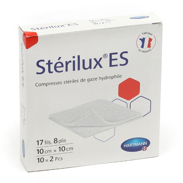 Stérilux Compresses de gaze stériles 7,5 x 7,5 cm - Nettoyage plaies