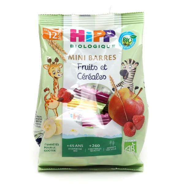 HIPP BIOLOGIQUE 100% fruits Compote Pommes Bananes Fruits Rouges