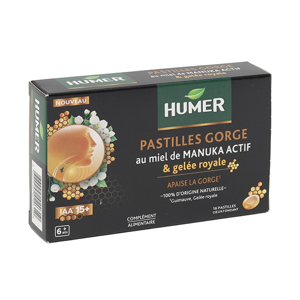 Humer Pastilles Gorge au miel Manuka et Gelée royale