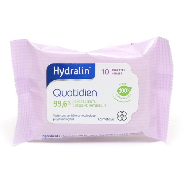 Lingettes Hydralin® Quotidien, une toilette intime à tout moment