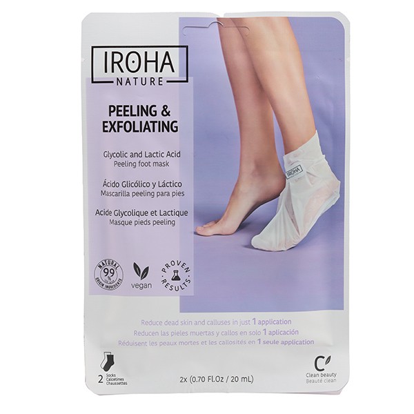 Iroha Nature masque pieds peeling et exfoliant