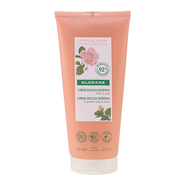 Klorane Crème de douche nutritive Lait de Rose