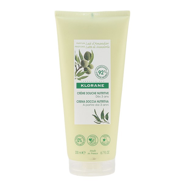 Klorane crème de douche nutritive Lait d'amandier