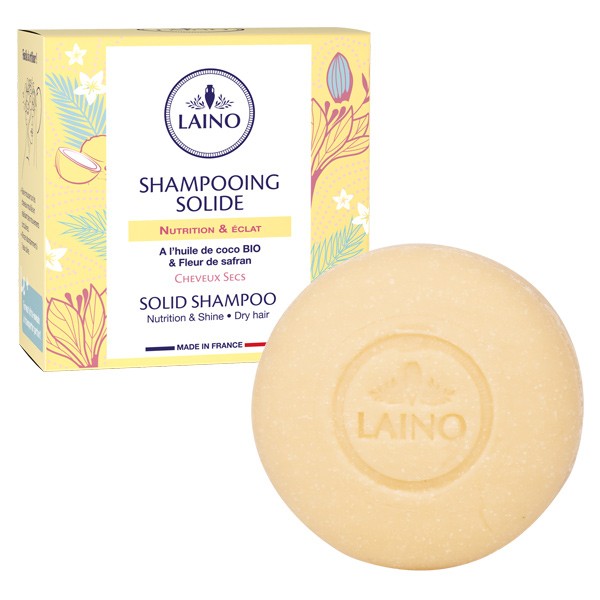 Laino Shampooing solide nutrition et éclat cheveux secs