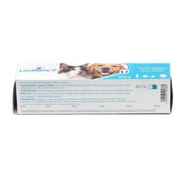 Laxatone plus pour chien et chat constipation tube de 100 gr