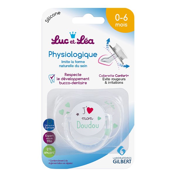 Luc et Léa Sucette silicone physiologique 0-6 mois