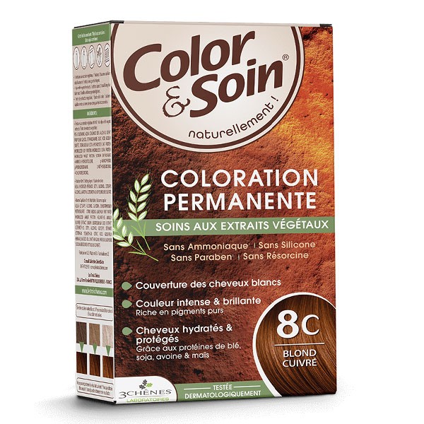 Les 3 Chênes Color et Soin coloration permanente blond cuivré 8C