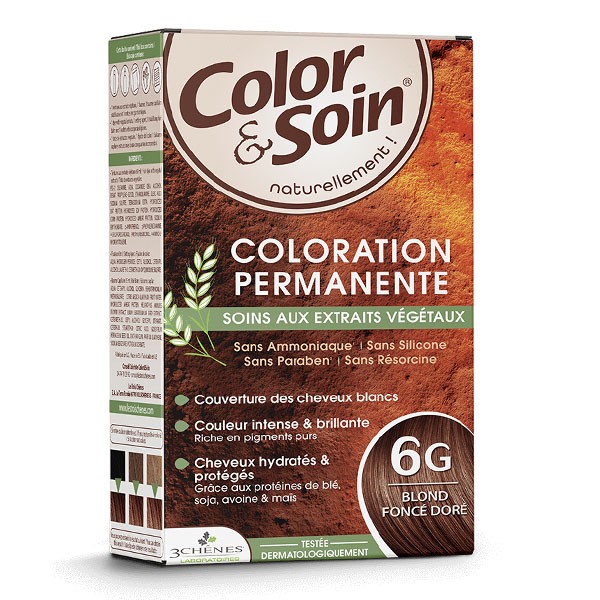 Les 3 Chênes Color et Soin coloration permanente blond foncé doré 6G