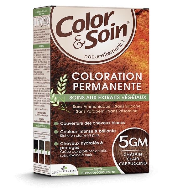 Les 3 Chênes Color et Soin coloration permanente châtain clair cappuccino 5GM