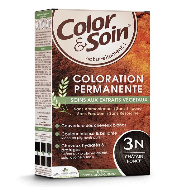 Les 3 Chênes Color et Soin coloration permanente châtain foncé 3N