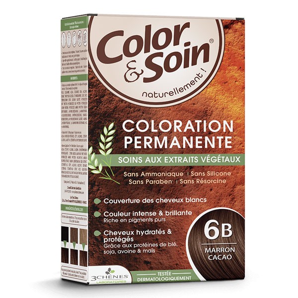 Les 3 Chênes Color et Soin coloration permanente marron cacao 6B