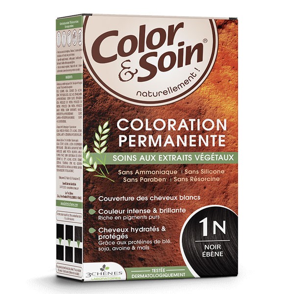 Les 3 Chênes Color et Soin coloration permanente noir ébène 1N