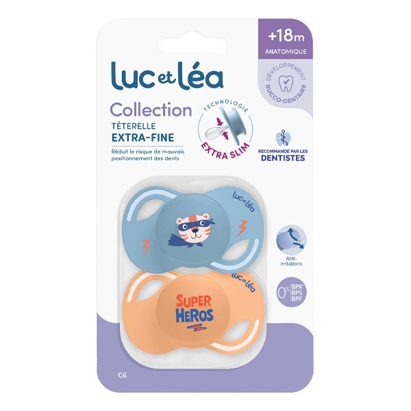 Luc et Léa Collection sucette silicone anatomique +18 mois