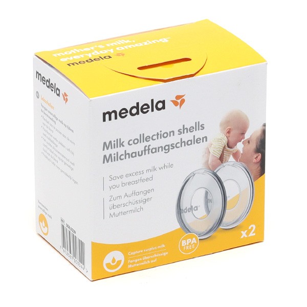 Coupelle recueil lait Medela x2 - Coussinets et coupelles d