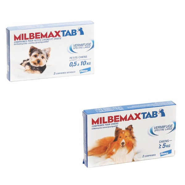 MILBEMAXTAB Petit chien et CHIOT 2 Comprimés