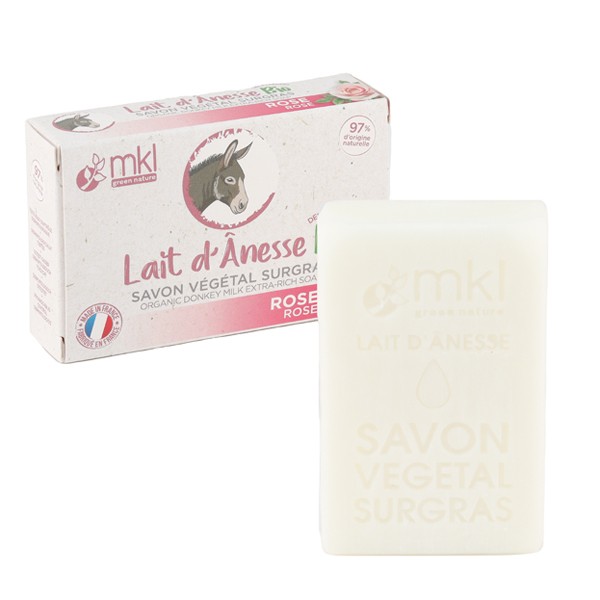 MKL Savon végétal Lait d'ânesse bio rose