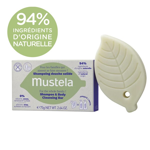 Mustela shampoing douche solide