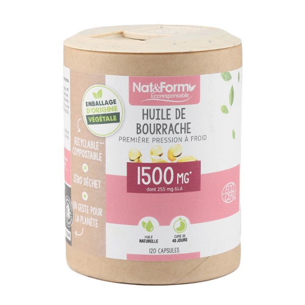 Nat et Form Ecoresponsable Huile de bourrache capsules