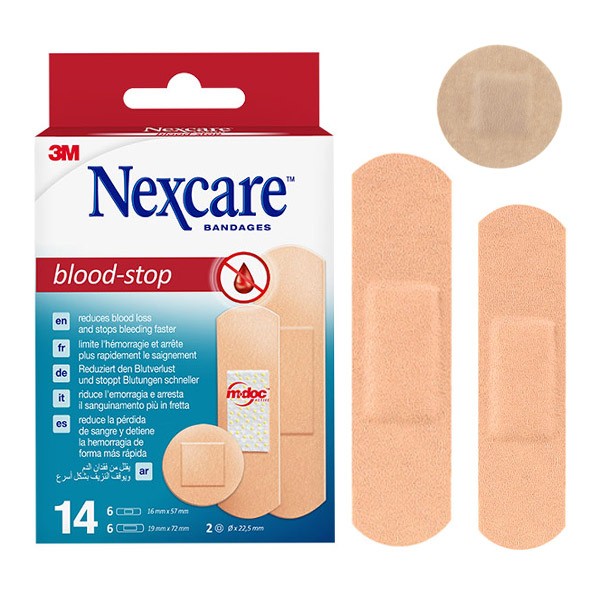 Nexcare Blood-Stop pansements assortis