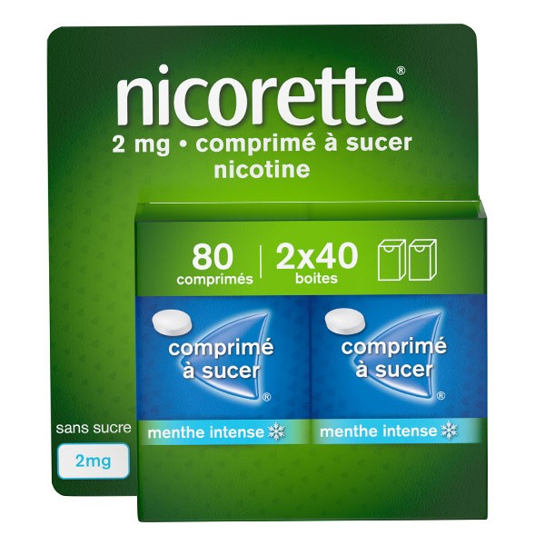 Nicorette 2 mg menthe intense comprimé