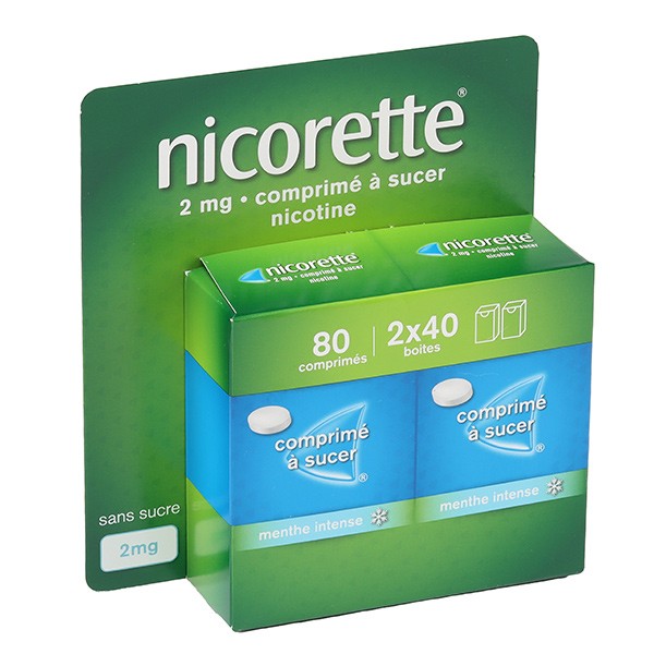 Nicorette 2 mg menthe intense comprimé