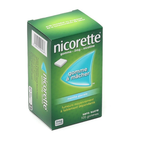 Nicorette 2 mg menthe fraîche gommes à mâcher sans sucre - Sevrage tabagique