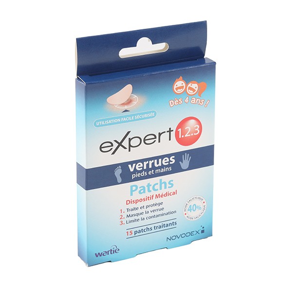 Expert 123 Patchs verrues pieds et mains