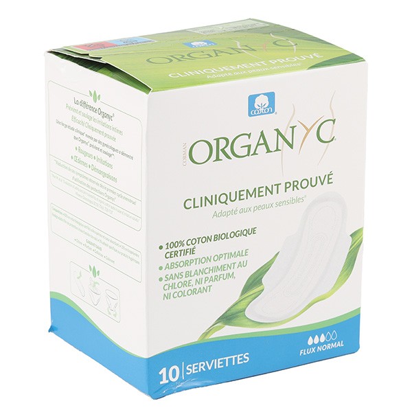 Organyc Coton bio serviettes hygiéniques flux normal