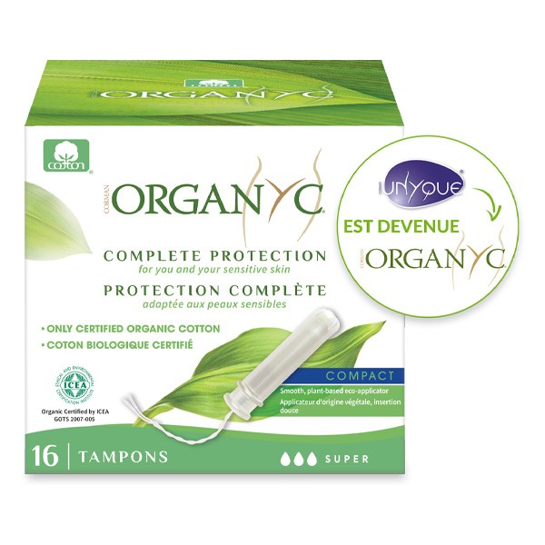 Organyc Bio tampons coton Super avec applicateur