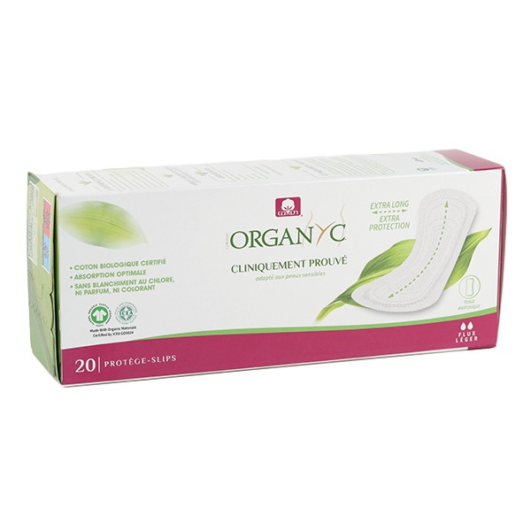 Organyc protège-slips extra-long coton bio