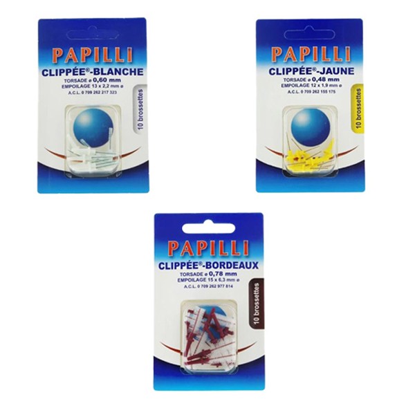 Papilli clippée brossettes interdentaires par 10