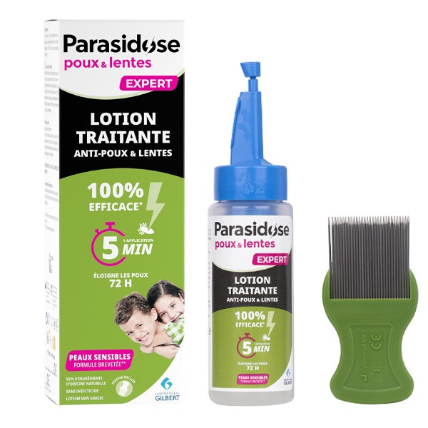 Parasidose lotion 2 en 1 poux et lentes