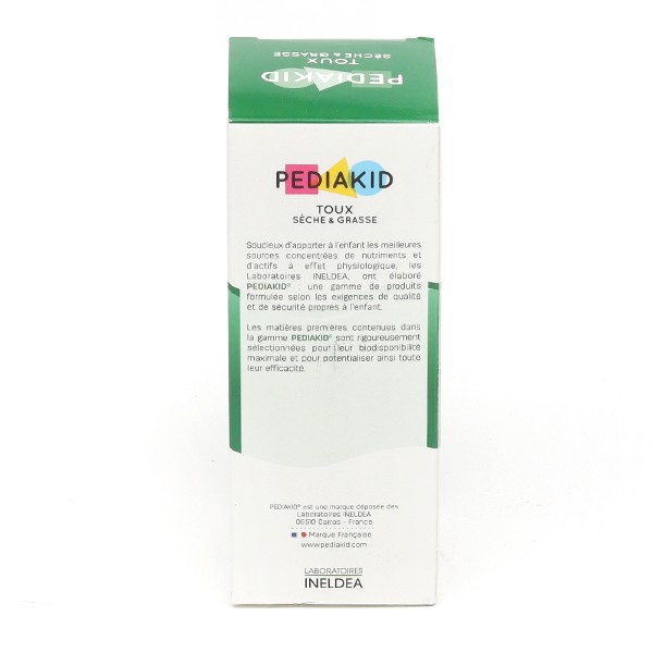 Pediakid - Sirop toux sèche et grasse - 100% naturel
