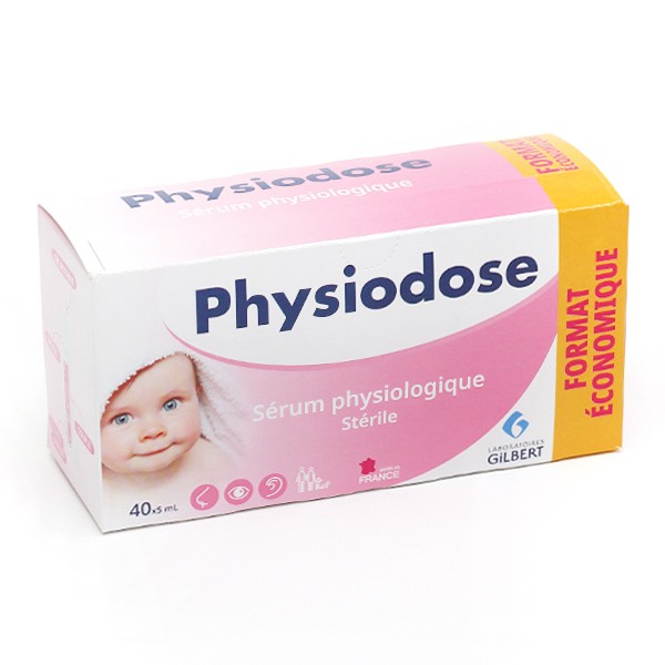 PHYSIODOSE sérum physiologique 40 doses 5 ml - Pharma-Médicaments.com