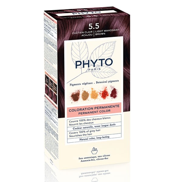 Phytocolor Kit Coloration Permanente Châtain Clair Acajou 5.5