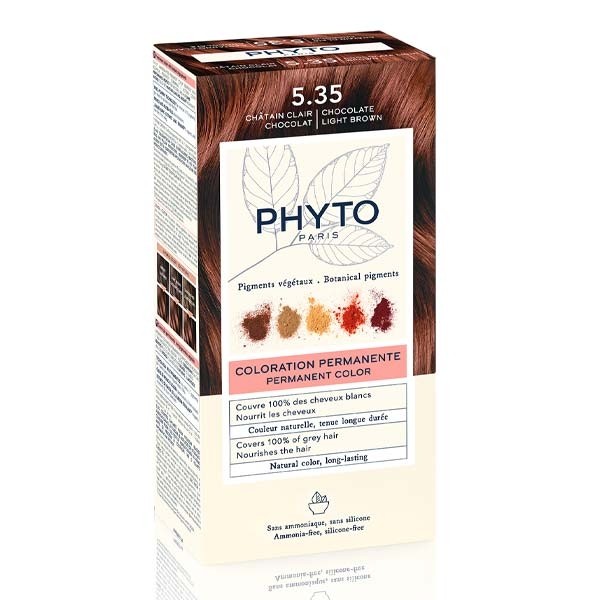 Phytocolor kit coloration permanente châtain clair chocolat 5.35