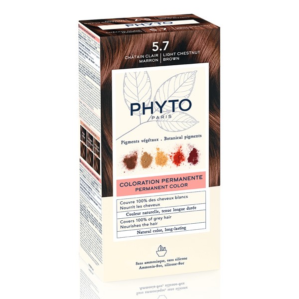 Phytocolor Kit Coloration permanente Châtain Clair marron 5.7