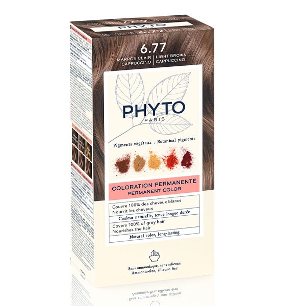 Phytocolor Kit Coloration Permanente Marron Clair Cappuccino 6.77