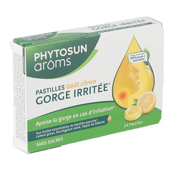 Phytosun Arôms pastilles Gorge irritée goût citron